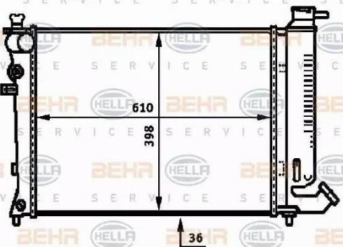 BEHR HELLA Service 8MK 376 717-491 - Радиатор, охлаждение двигателя autodnr.net