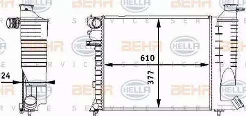 BEHR HELLA Service 8MK 376 717-511 - Радіатор, охолодження двигуна autocars.com.ua