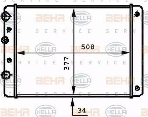 BEHR HELLA Service 8MK 376 717-711 - Радіатор, охолодження двигуна autocars.com.ua