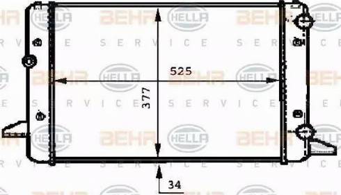 BEHR HELLA Service 8MK 376 717-744 - Радіатор, охолодження двигуна autocars.com.ua