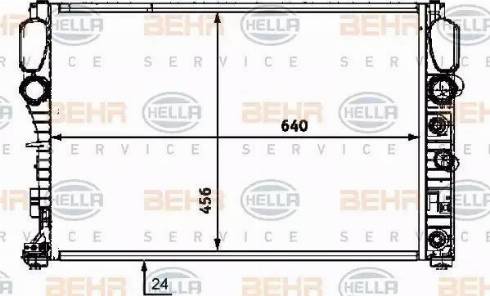 BEHR HELLA Service 8MK 376 718-024 - Радіатор, охолодження двигуна autocars.com.ua