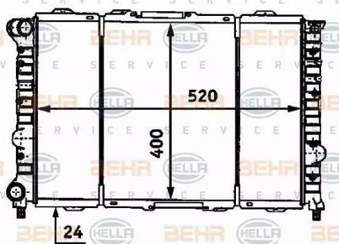 BEHR HELLA Service 8MK 376 718-101 - Радіатор, охолодження двигуна autocars.com.ua