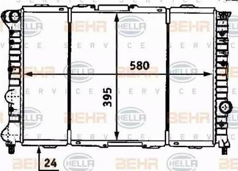 BEHR HELLA Service 8MK 376 718-111 - Радіатор, охолодження двигуна autocars.com.ua