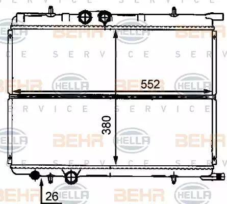 BEHR HELLA Service 8MK 376 718-181 - Радіатор, охолодження двигуна autocars.com.ua