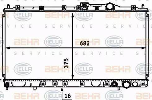 BEHR HELLA Service 8MK 376 718-391 - Радіатор, охолодження двигуна autocars.com.ua