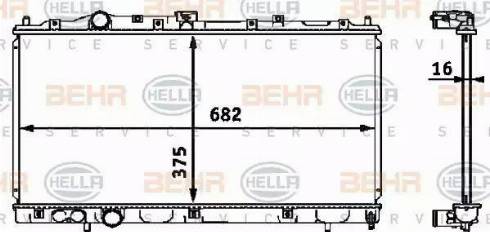 BEHR HELLA Service 8MK 376 718-411 - Радіатор, охолодження двигуна autocars.com.ua