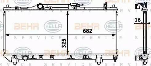 BEHR HELLA Service 8MK 376 718-461 - Радіатор, охолодження двигуна autocars.com.ua