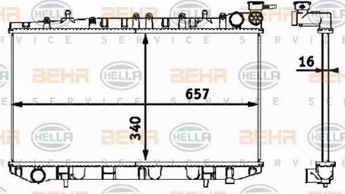 BEHR HELLA Service 8MK 376 718-501 - Радіатор, охолодження двигуна autocars.com.ua