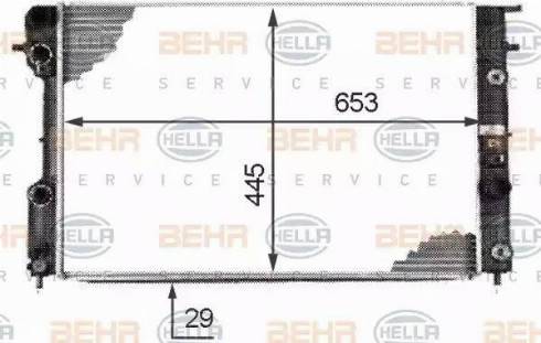 BEHR HELLA Service 8MK 376 718-661 - Радіатор, охолодження двигуна autocars.com.ua