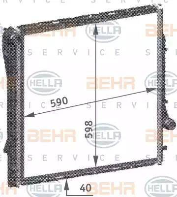 BEHR HELLA Service 8MK 376 718-754 - Радиатор, охлаждение двигателя autodnr.net