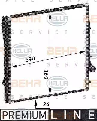 BEHR HELLA Service 8MK 376 718-761 - Радіатор, охолодження двигуна autocars.com.ua