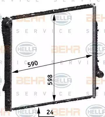 BEHR HELLA Service 8MK 376 718-764 - Радіатор, охолодження двигуна autocars.com.ua