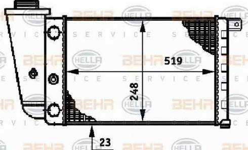 BEHR HELLA Service 8MK 376 720-051 - Радіатор, охолодження двигуна autocars.com.ua