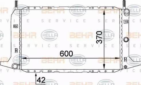 BEHR HELLA Service 8MK 376 720-161 - Радіатор, охолодження двигуна autocars.com.ua