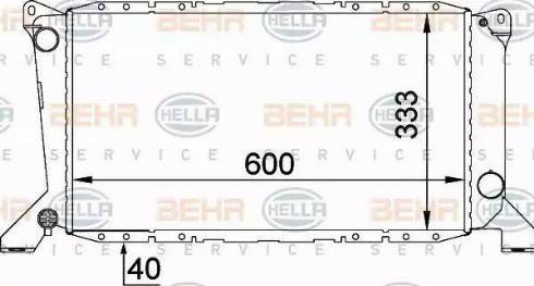 BEHR HELLA Service 8MK 376 720-211 - Радіатор, охолодження двигуна autocars.com.ua