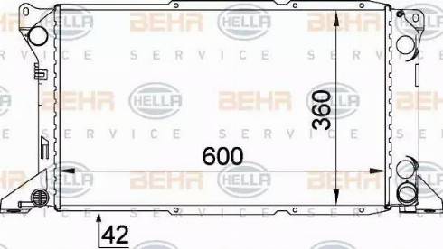 BEHR HELLA Service 8MK 376 720-221 - Радіатор, охолодження двигуна autocars.com.ua