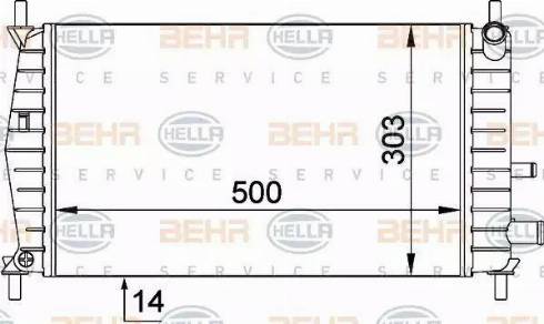 BEHR HELLA Service 8MK 376 720-261 - Радіатор, охолодження двигуна autocars.com.ua
