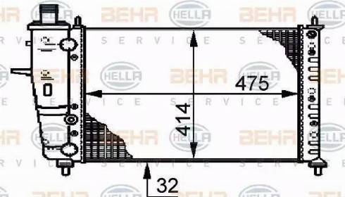 BEHR HELLA Service 8MK 376 720-331 - Радіатор, охолодження двигуна autocars.com.ua