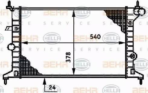 BEHR HELLA Service 8MK 376 720-411 - Радіатор, охолодження двигуна autocars.com.ua