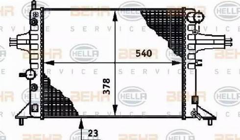 BEHR HELLA Service 8MK 376 720-651 - Радіатор, охолодження двигуна autocars.com.ua