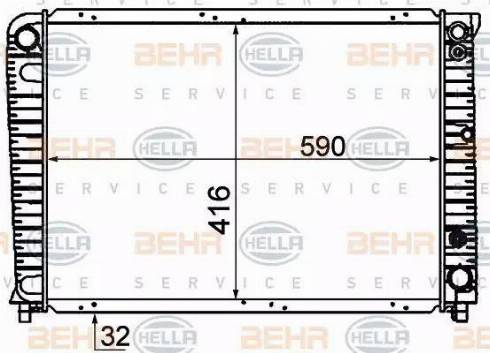 BEHR HELLA Service 8MK 376 720-721 - Радіатор, охолодження двигуна autocars.com.ua