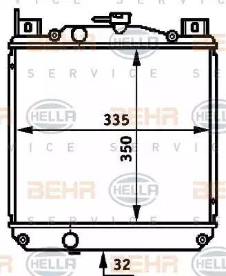 BEHR HELLA Service 8MK 376 720-731 - Радіатор, охолодження двигуна autocars.com.ua