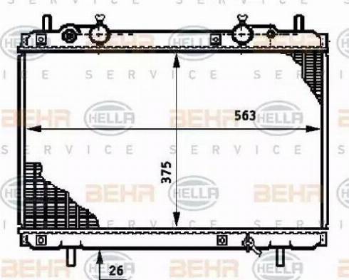 BEHR HELLA Service 8MK 376 720-761 - Радиатор, охлаждение двигателя autodnr.net