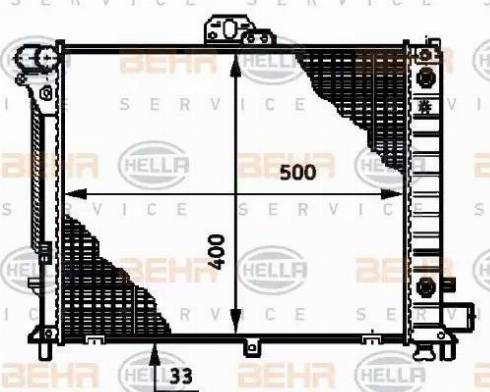 BEHR HELLA Service 8MK 376 720-781 - Радіатор, охолодження двигуна autocars.com.ua