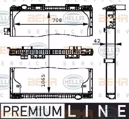 BEHR HELLA Service 8MK 376 721-461 - Радіатор, охолодження двигуна autocars.com.ua