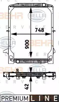 BEHR HELLA Service 8MK 376 721-601 - Радіатор, охолодження двигуна autocars.com.ua