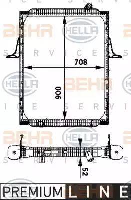 BEHR HELLA Service 8MK 376 722-061 - Радіатор, охолодження двигуна autocars.com.ua