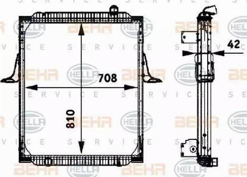 BEHR HELLA Service 8MK 376 722-071 - Радіатор, охолодження двигуна autocars.com.ua