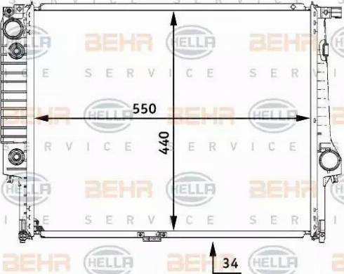 BEHR HELLA Service 8MK 376 722-531 - Радиатор, охлаждение двигателя autodnr.net