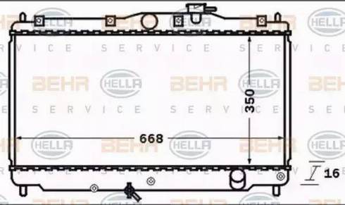 BEHR HELLA Service 8MK 376 722-681 - Радіатор, охолодження двигуна autocars.com.ua