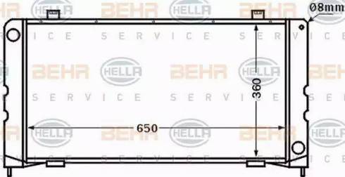 BEHR HELLA Service 8MK 376 724-651 - Радіатор, охолодження двигуна autocars.com.ua