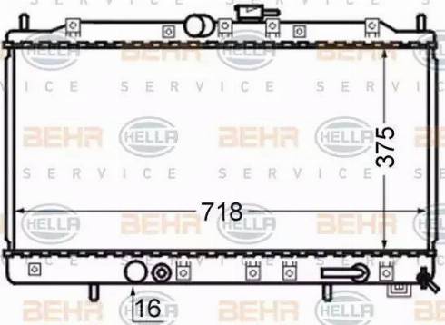 BEHR HELLA Service 8MK 376 724-681 - Радіатор, охолодження двигуна autocars.com.ua