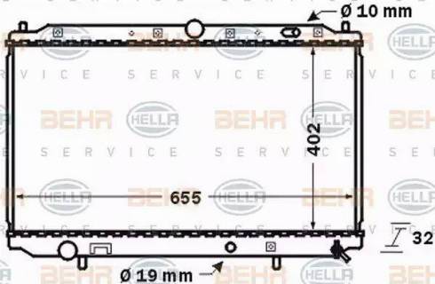 BEHR HELLA Service 8MK 376 724-751 - Радиатор, охлаждение двигателя autodnr.net