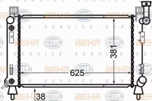 BEHR HELLA Service 8MK 376 726-601 - Радіатор, охолодження двигуна autocars.com.ua