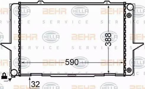 BEHR HELLA Service 8MK 376 726-711 - Радіатор, охолодження двигуна autocars.com.ua