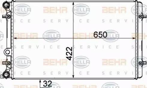 BEHR HELLA Service 8MK 376 727-791 - Радіатор, охолодження двигуна autocars.com.ua