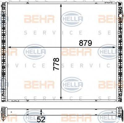 BEHR HELLA Service 8MK 376 750-571 - Низькотемпературний охолоджувач, інтеркулер autocars.com.ua