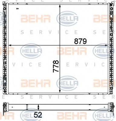 BEHR HELLA Service 8MK 376 750-601 - Низькотемпературний охолоджувач, інтеркулер autocars.com.ua