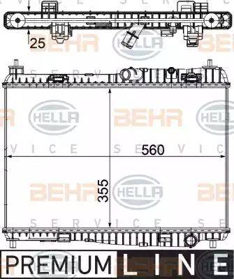 BEHR HELLA Service 8MK 376 754-761 - Радіатор, охолодження двигуна autocars.com.ua