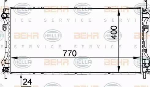 BEHR HELLA Service 8MK 376 755-321 - Радіатор, охолодження двигуна autocars.com.ua