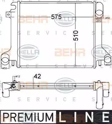 BEHR HELLA Service 8MK 376 758-021 - Радиатор, охлаждение двигателя autodnr.net