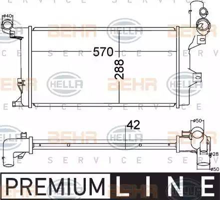 BEHR HELLA Service 8MK 376 758-031 - Радіатор, охолодження двигуна autocars.com.ua