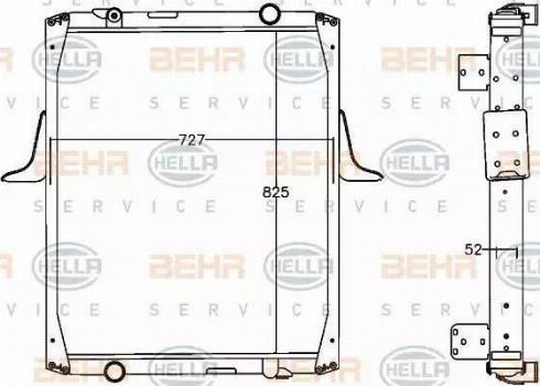 BEHR HELLA Service 8MK 376 758-061 - Радіатор, охолодження двигуна autocars.com.ua