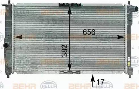 BEHR HELLA Service 8MK 376 762-611 - Радіатор, охолодження двигуна autocars.com.ua