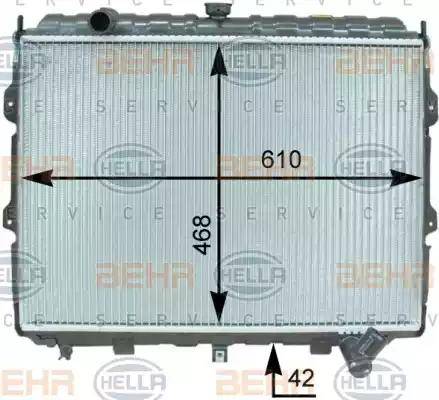 BEHR HELLA Service 8MK 376 762-731 - Радіатор, охолодження двигуна autocars.com.ua