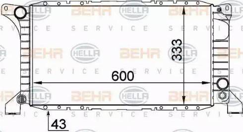 BEHR HELLA Service 8MK 376 764-011 - Радіатор, охолодження двигуна autocars.com.ua